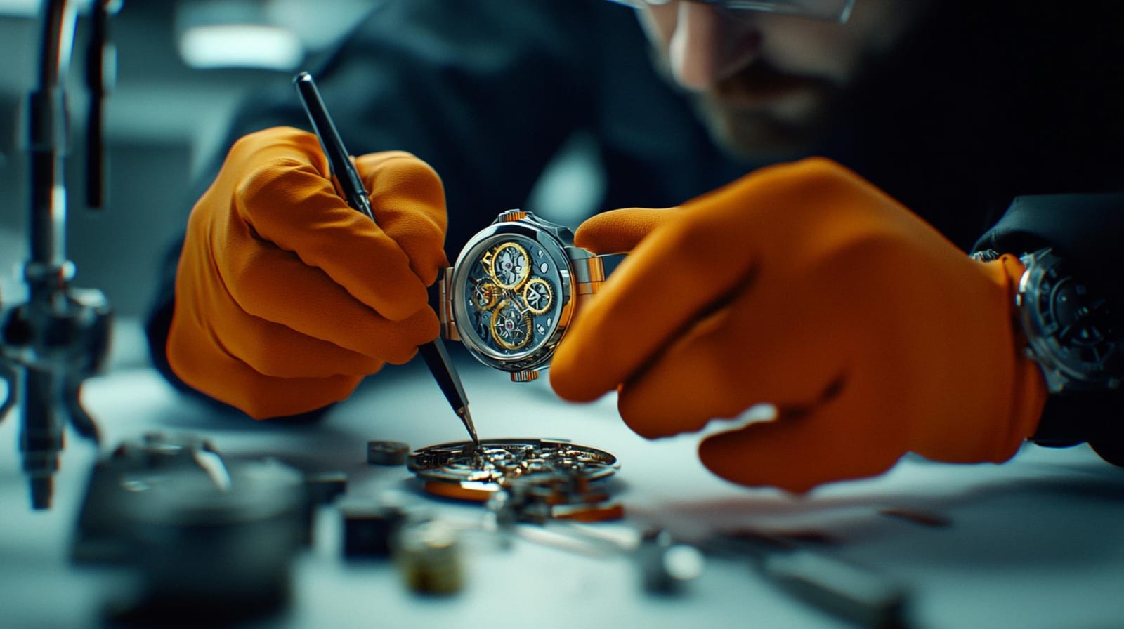Ingresso del laboratorio orologiaio Minutaria Curio su Corso Trento e Trieste 10, 63100px